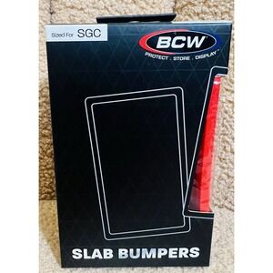6 BCW Graded Card Bumpers For SGC Certified Slab Red Silicone Edge Protection